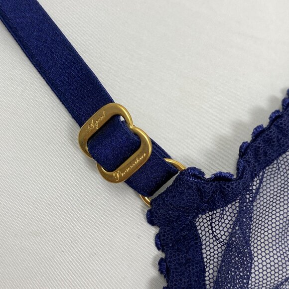 Agent Provocateur Rozlyn Navy Bra 32D NWT $255 - Picture 10 of 12